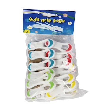 طقم مشابك اراميكس بلاستيكية - 12 قطعة