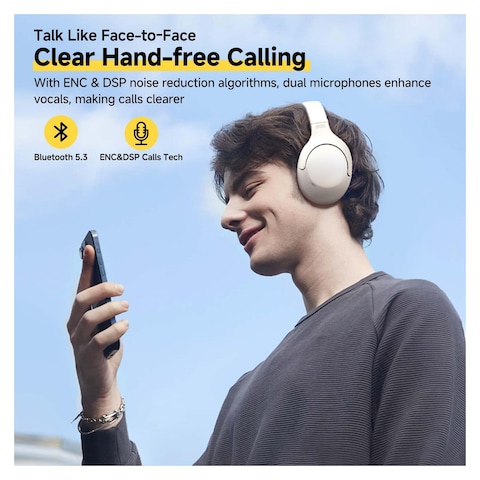 QCY H3 Lite Wireless Noise Cancelling Headset - White