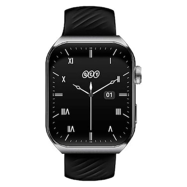 ساعة سمارت كيو سي واي GS2 مقاس 1.96 بوصة اموليد - اسود سموكي