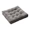 La Collection Square Fiber Floor Pillow - 50*50 Cm - Dark Grey