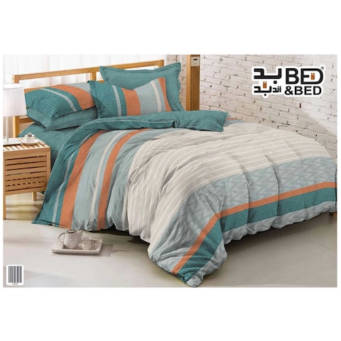 مفرش سرير بد أند بد مطبوع - 180 * 240 سم - A1284