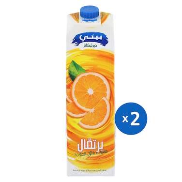 عصير برتقال بيتي تروبيكانا - 1 لتر - قطعتين