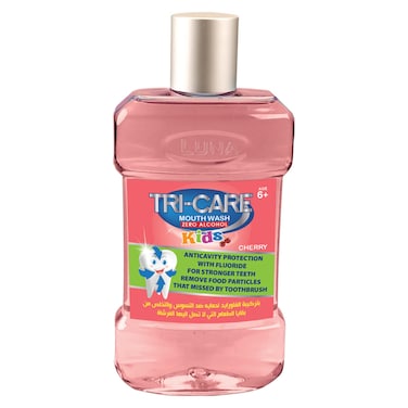 Luna Tri-Care Zero Alcohol Mouthwash for Kids - 250 ml