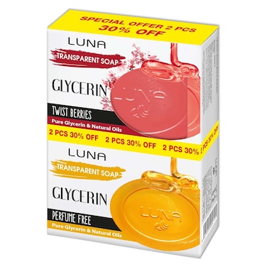 Luna Glycerin Soap with Twist Berries + Fragrance Free Glycerin Soap