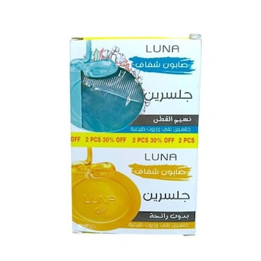 صابونة الجلسرين لونا بزهرة القطن + صابونة الجلسرين الخالية من العطور