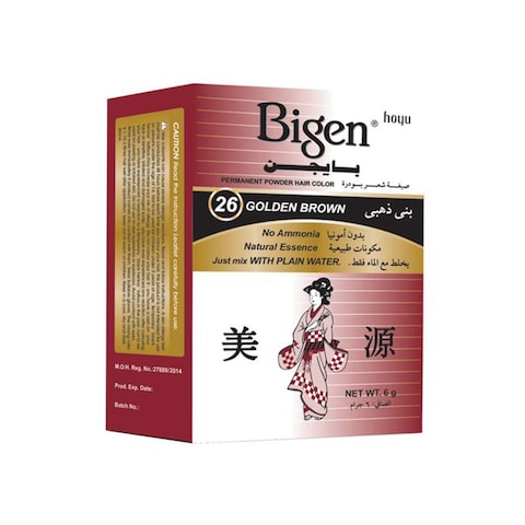 Bigen Permanent Powder Hair Color - NO.26 Golden Brown