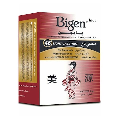 Bigen Permanent Powder Hair Color - NO.46 Light Chestnut