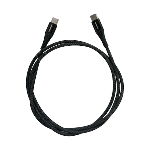 كابل شحن ريفرسونج USB-C إلى لايتنينج 1 متر 27 وات - أسود - LCL1