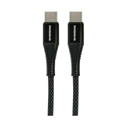 كابل شحن ريفرسونج USB-C إلى لايتنينج 1 متر 27 وات - أسود - LCL1