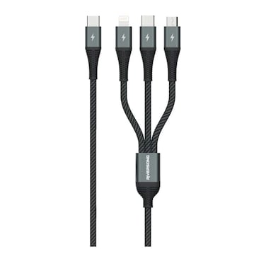 كابل شحن ريفرسونج 3 في 1 سريع 2 متر 3 أمبير - رمادي - C33