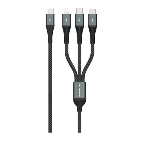 Riversong 3-in-1 Fast Charging Cable 2 Meter 3A - Grey - C33