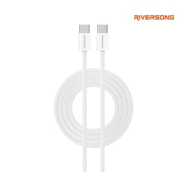 كابل شحن ريفرسونج لوتس 10 من تايب سي إلى تايب سي 1 متر - رمادي فاتح - CT53