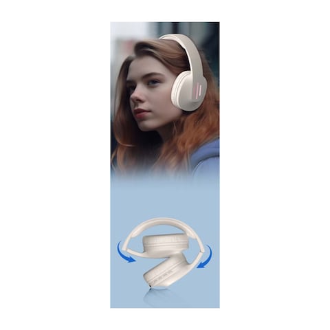 سماعات راس ريفرسونج لاسلكية - كريمي - EA278