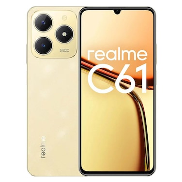 Realme C61 - 6.74-inch 128GB/6GB Dual SIM 4G Smartphone - Sparkle Gold