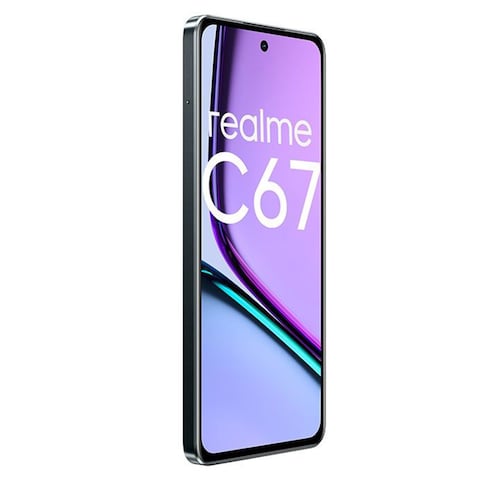 موبايل ريلمي C67 - شاشة 6.72 بوصة 256 جيجابايت/8 جيجابايت ثنائي الشريحة بشبكة الجيل الرابع - أسود + هدية مجانية