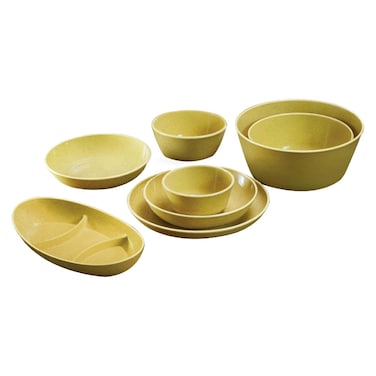 El Watania Flow Dinner Set - 33 Pieces - Yellow