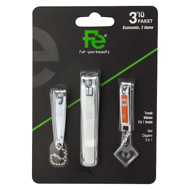 طقم قصافات أظافر اف اي - 3 قطع