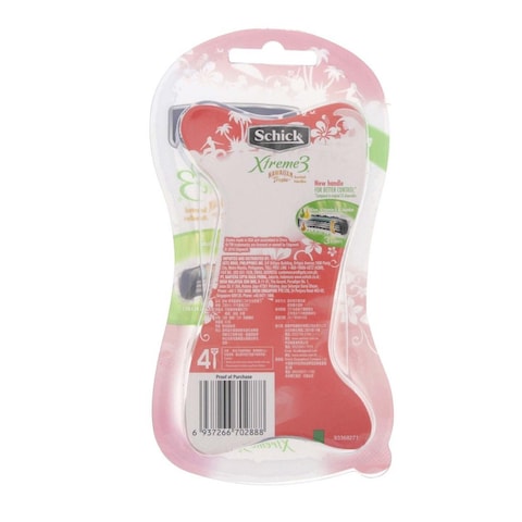 Schick Xtreme 3 Hawaiian Tropic Razor Set for Women - 4 Pieces