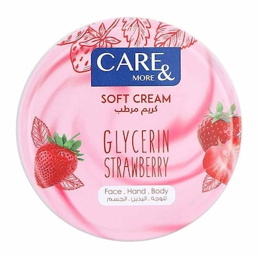 كريم ترطيب اليدين كير اند مور بالجليسرين والفراولة - 250 مل