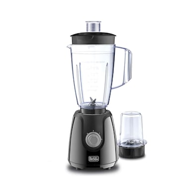 خلاط كهربائي بلاك + ديكر مع مطحنة 400 واط 1.5 لتر - أسود - BX430J