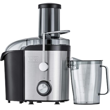 عصارة بلاك اند ديكر بقدرة 800 وات وبسعة 1.7 لتر- ستانلس ستيل - فضي واسود - JE800-B5