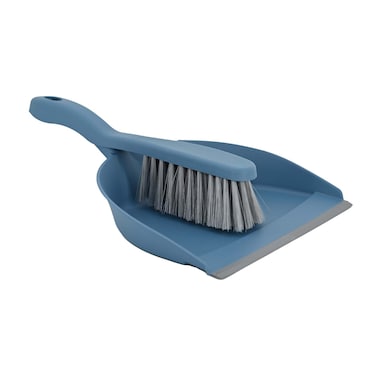 York Coral Dustpan with Rubber Lip and Brush
