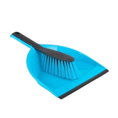 York Azur Dustpan with Rubber Lip and Brush