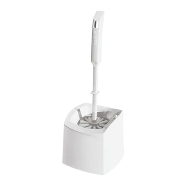 York Style Toilet Brush Set - White