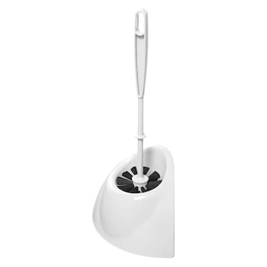 York Corner Toilet Brush Set - White