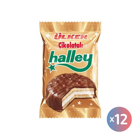 Halley Marshmallow and Chocolate Biscuits - 44gm - 12 Pieces