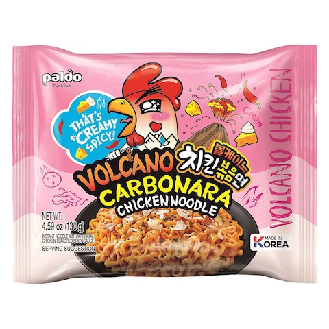 Paldo Carbonara Spicy Chicken Noodles - 130 gm
