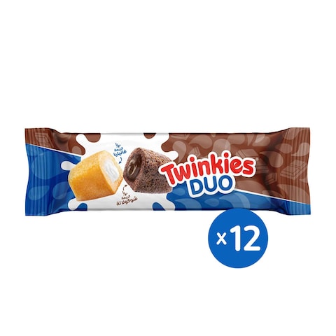 Twinkies Duo Cake with Vanilla Cream and Chocolate - 12 Pieces