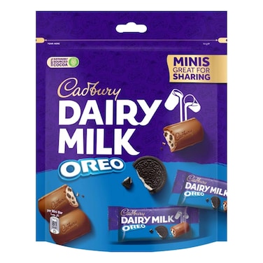 شوكولاتة كادبوري ديري ميلك مينيز محشوة بقطع الاوريو - 145 جرام