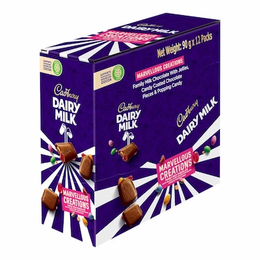 شوكولاتة كادبوري ديري ميلك مارفيليوس كريشينز - 90 جرام - 12 قطعة