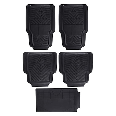 Packy Poda Heavy Duty Front and Rear Rubber Car Floor Mats - 5 Pieces