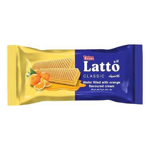 Tetra Latto Classic Wafer Filled with Orange Cream - 35 gm