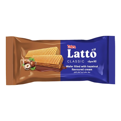 Tetra Latto Classic Wafer Filled with Hazelnut Cream - 35 gm