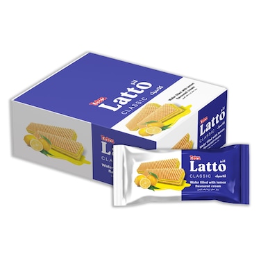 ويفر تيترا لاتو كلاسيك محشو بكريمة الليمون - 35 جم - 12 قطعة