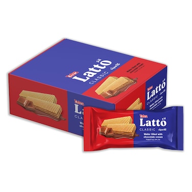 ويفر تيترا لاتو كلاسيك محشو بكريمة الشوكولاتة - 35 جم - 12 قطعة