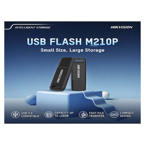 فلاش ميموري هايكفيجن USB 3.2 سعة 128 جيجابايت - اسود - M210P