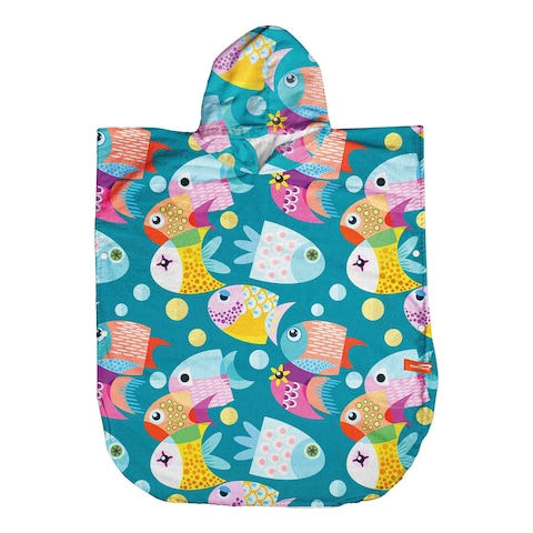 Mintra Kid&#39;s Towel Poncho Sea friends Design - 66 * 76 Cm
