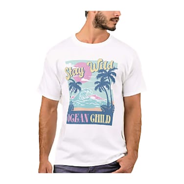 MEN T SHIRT WHITE PALMS S25