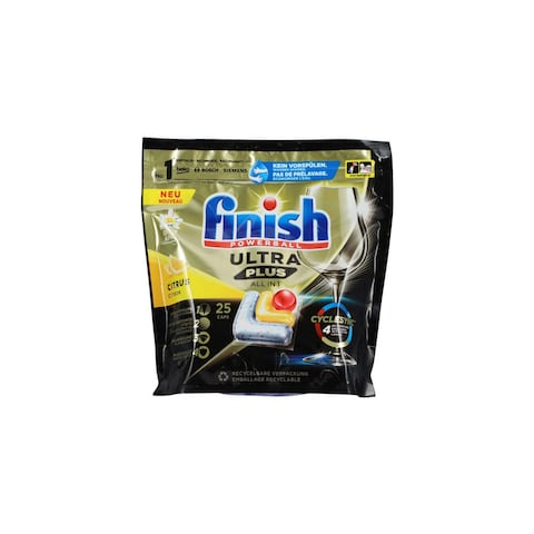 Finish Ultimate Plus All in 1 Dishwasher Tablets with Lemon - 25 Tablets