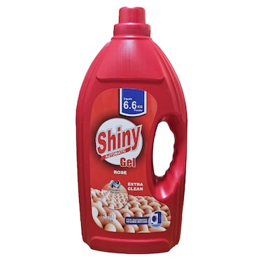 جل الغسالات الاوتوماتيك شايني برائحة الورد - 3.3 لتر