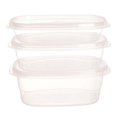 Elite Plastic Food Container Set - 3 Pieces