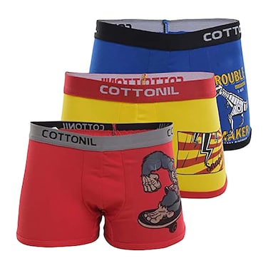 Cottonil Boys Boxers - Size 3 to 4 Yeas - 3 Pieces
