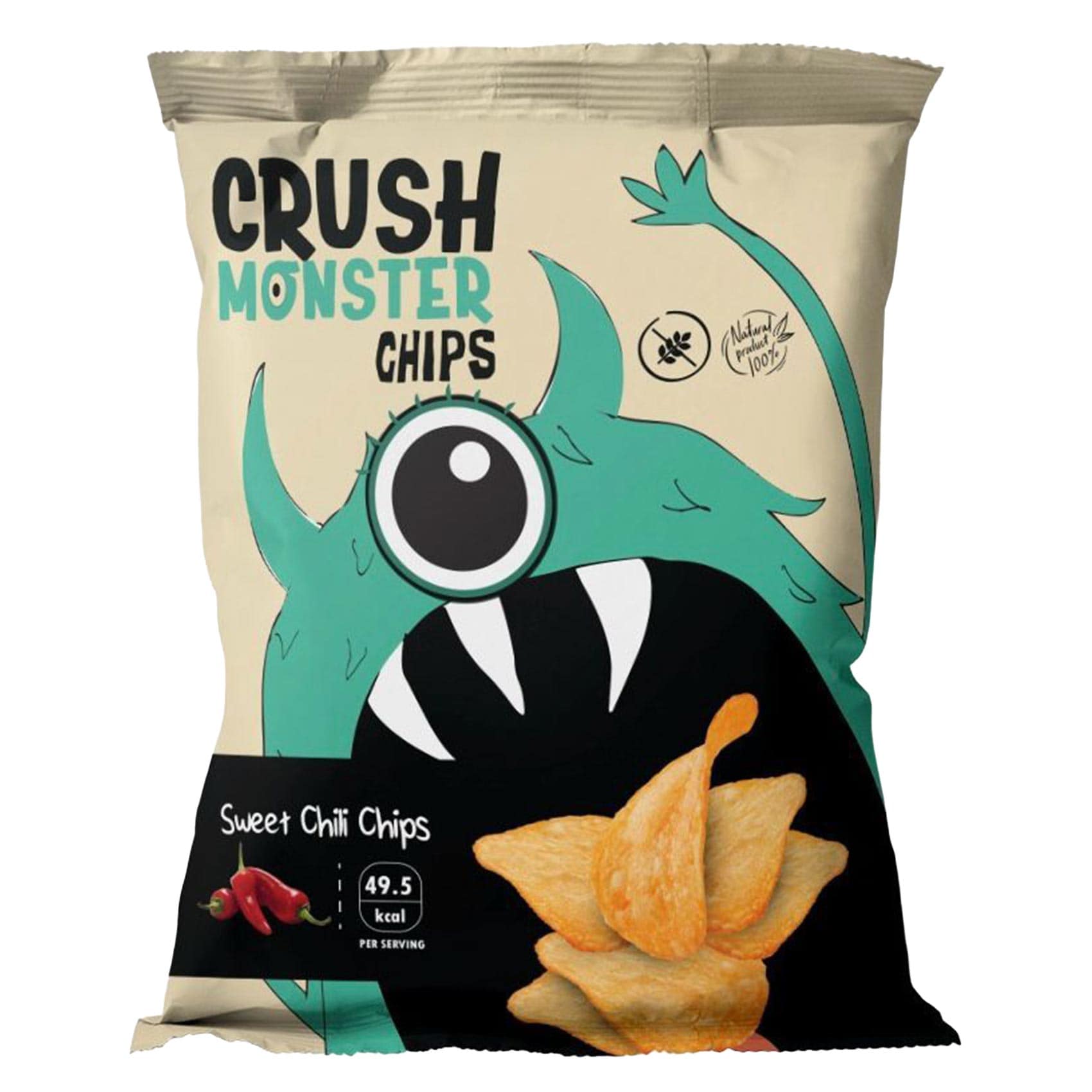 CRUSH MONSTER CHIPS SWEET CHILI 70G CRUSH MONSTER CHIPS SWEET CHILI 70G