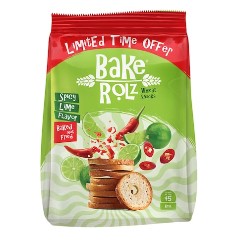 Bake Rolz Wheat Snacks with Spicy Lime - 60 gram
