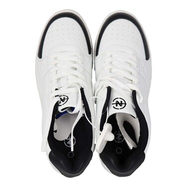 حذاء النصر كاجوال رجالي - مقاس 45 - أبيض / أسود - 12416