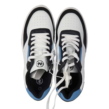 حذاء النصر كاجوال رجالي - مقاس 41 - أبيض / أزرق - 12417